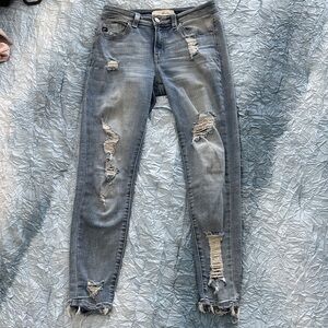 136. KanCan Ripped Blue Skinny Jeans